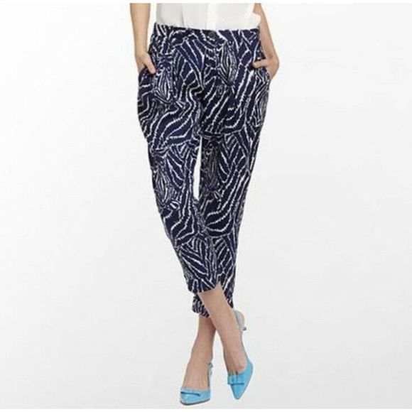 Lilly Pulitzer Pants - ❌SOLD❌ Lilly Pulitzer Women’s Peggy Zebra Print Blue White Pants Size 4